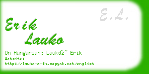 erik lauko business card